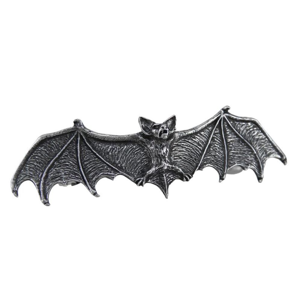 Darkling Bat Gothic Pewter Hair Slide